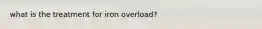 what is the treatment for iron overload?