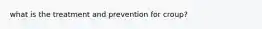 what is the treatment and prevention for croup?