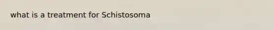 what is a treatment for Schistosoma