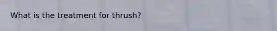 What is the treatment for thrush?