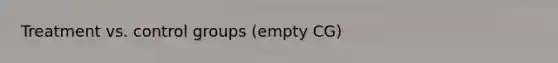 Treatment vs. control groups (empty CG)