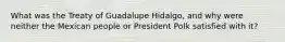 What was the Treaty of Guadalupe Hidalgo, and why were neither the Mexican people or President Polk satisfied with it?