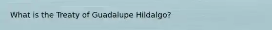 What is the Treaty of Guadalupe Hildalgo?