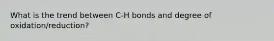 What is the trend between C-H bonds and degree of oxidation/reduction?