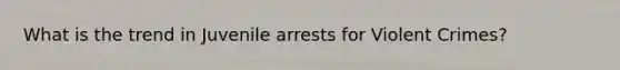 What is the trend in Juvenile arrests for Violent Crimes?