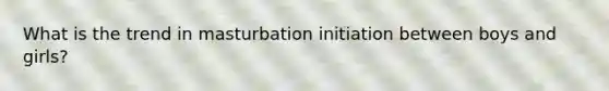 What is the trend in masturbation initiation between boys and girls?