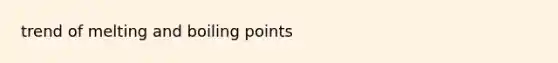 trend of melting and boiling points