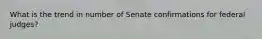 What is the trend in number of Senate confirmations for federal judges?