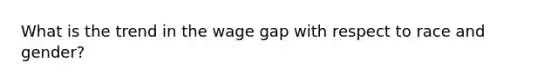 What is the trend in the wage gap with respect to race and gender?