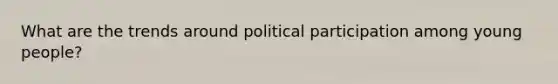 What are the trends around political participation among young people?