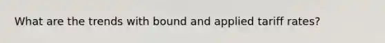 What are the trends with bound and applied tariff rates?