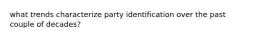 what trends characterize party identification over the past couple of decades?