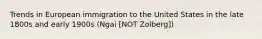 Trends in European immigration to the United States in the late 1800s and early 1900s (Ngai [NOT Zolberg])