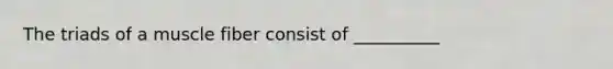 The triads of a muscle fiber consist of __________