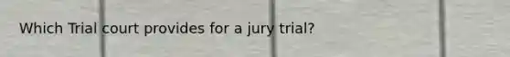 Which Trial court provides for a jury trial?