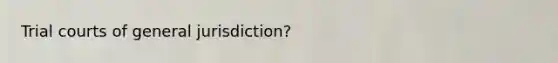 Trial courts of general jurisdiction?