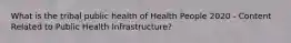 What is the tribal public health of Health People 2020 - Content Related to Public Health Infrastructure?