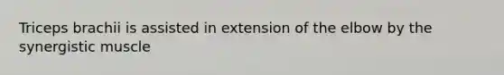 Triceps brachii is assisted in extension of the elbow by the synergistic muscle