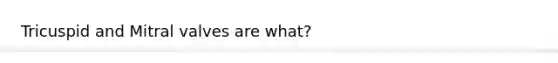 Tricuspid and Mitral valves are what?