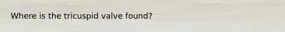 Where is the tricuspid valve found?