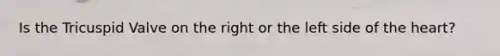 Is the Tricuspid Valve on the right or the left side of the heart?