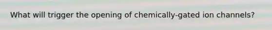 What will trigger the opening of chemically-gated ion channels?