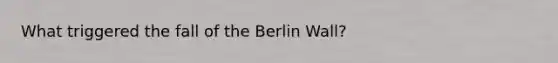 What triggered the fall of the Berlin Wall?