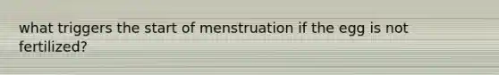 what triggers the start of menstruation if the egg is not fertilized?