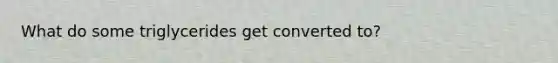 What do some triglycerides get converted to?