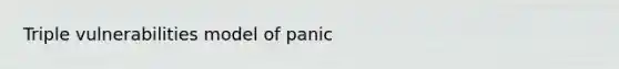 Triple vulnerabilities model of panic