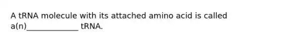 A tRNA molecule with its attached amino acid is called a(n)_____________ tRNA.