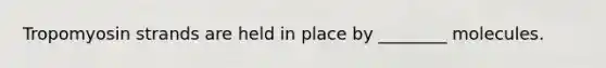 Tropomyosin strands are held in place by ________ molecules.