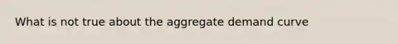 What is not true about the aggregate demand curve
