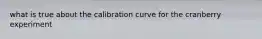 what is true about the calibration curve for the cranberry experiment