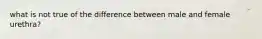 what is not true of the difference between male and female urethra?