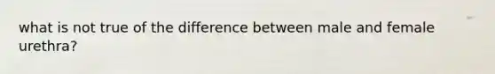 what is not true of the difference between male and female urethra?