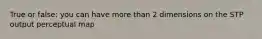 True or false: you can have more than 2 dimensions on the STP output perceptual map