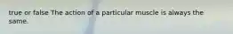 true or false The action of a particular muscle is always the same.