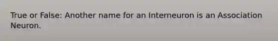 True or False: Another name for an Interneuron is an Association Neuron.