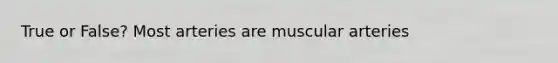 True or False? Most arteries are muscular arteries