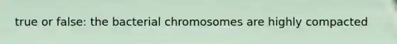 true or false: the bacterial chromosomes are highly compacted