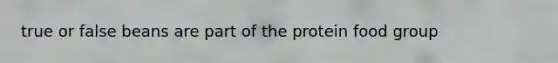 true or false beans are part of the protein food group