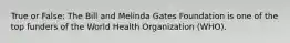 True or False: The Bill and Melinda Gates Foundation is one of the top funders of the World Health Organization (WHO).