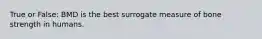 True or False: BMD is the best surrogate measure of bone strength in humans.