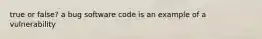 true or false? a bug software code is an example of a vulnerability