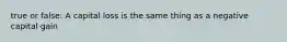 true or false: A capital loss is the same thing as a negative capital gain