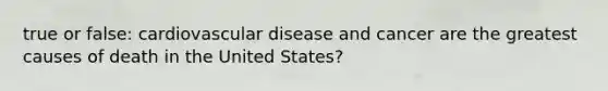 true or false: cardiovascular disease and cancer are the greatest causes of death in the United States?