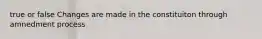 true or false Changes are made in the constituiton through amnedment process