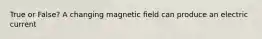 True or False? A changing magnetic field can produce an electric current