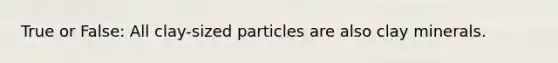 True or False: All clay-sized particles are also clay minerals.